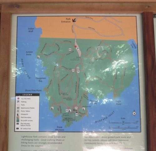 Lighthouse park, west vancouver, bc - park map