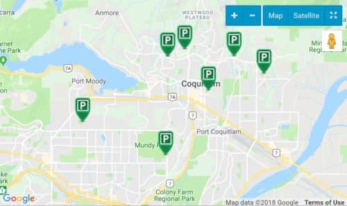 Coquitlam Off-Leash Dog Parks Map