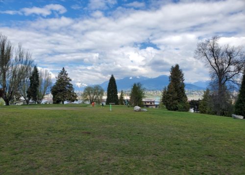 A view of the large-off leash area