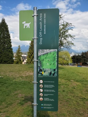 The map of the off-leash area