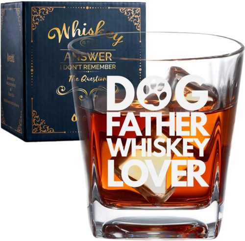 Dog father whisky glass