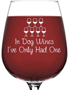 Dog wine glass