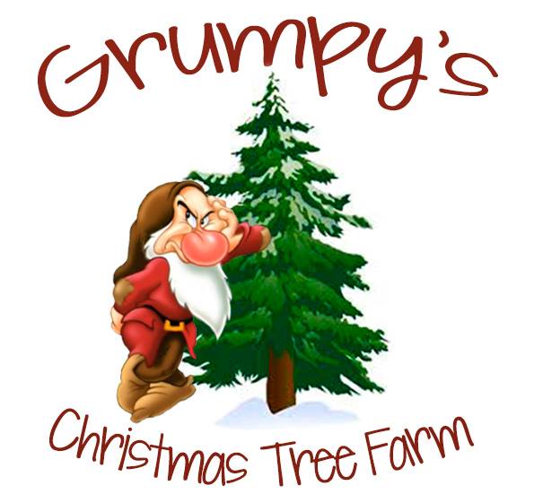 Grumpy's dog-friendly christmas tree farm logo
