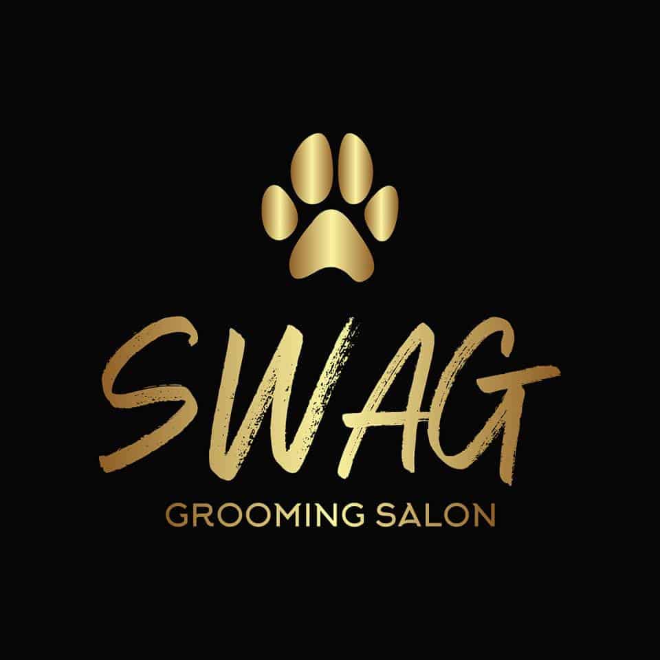 Swag Grooming Logo, Dog Photo with Santa Event