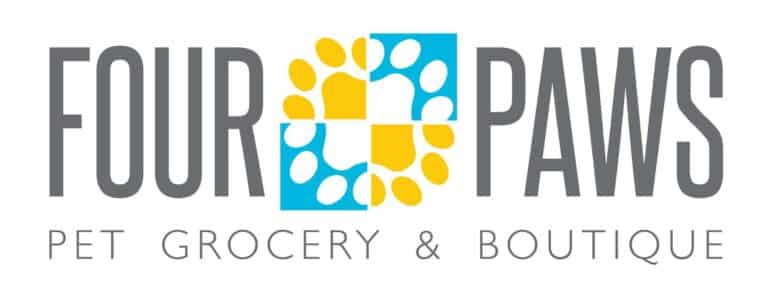 Four paws pet grocery logo 768x303