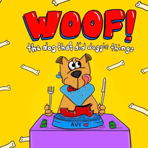 Cover photo - woof the dog that did doggie things childrens book about dogs